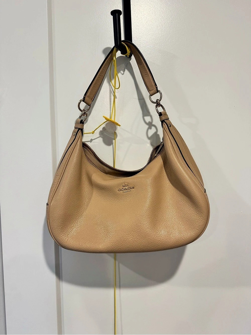 Coach Pebble Leather Hobo Bag Shoulder Bag in Gold
